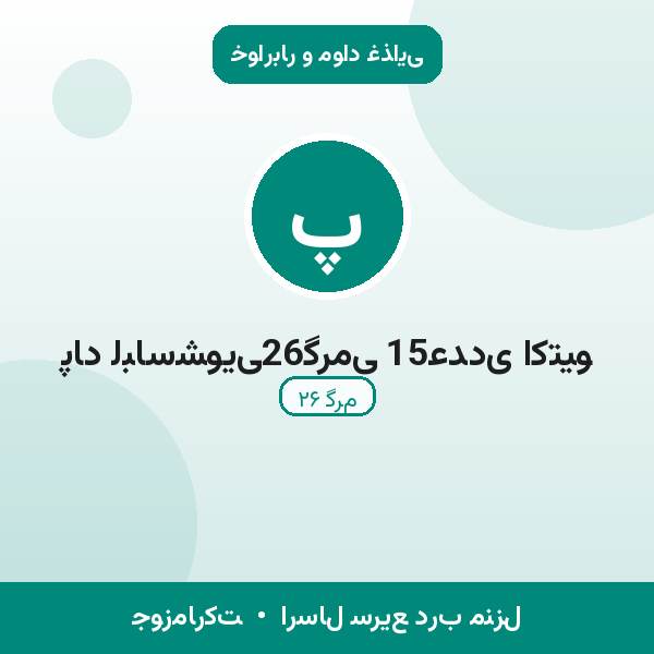 پاد لباسشویی26گرمی 15عددی اکتیو