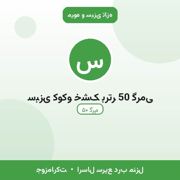 سبزی کوکو خشک برتر 50 گرمی